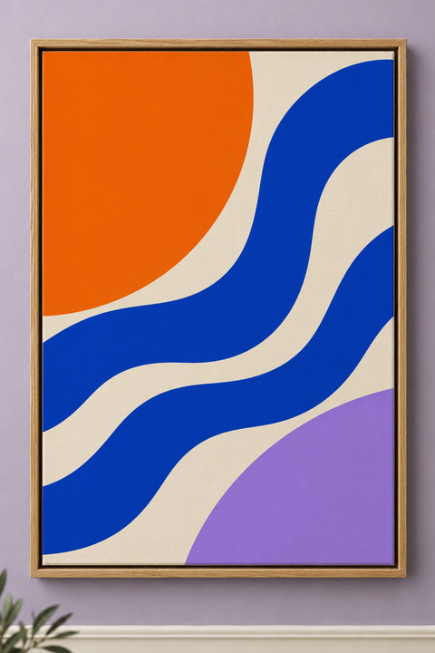 Colorful design on Framed Canvas 2:3 portrait - Lavender Gallery, Lavender Gallery