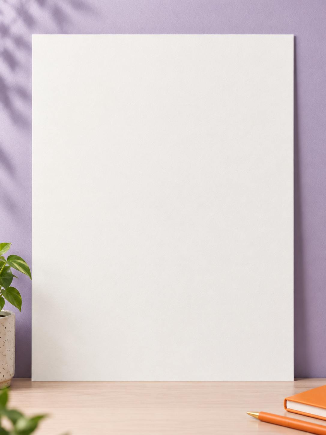 Colorful design on Matte Poster 3:4 portrait - Lavender Workspace, Lavender Workspace