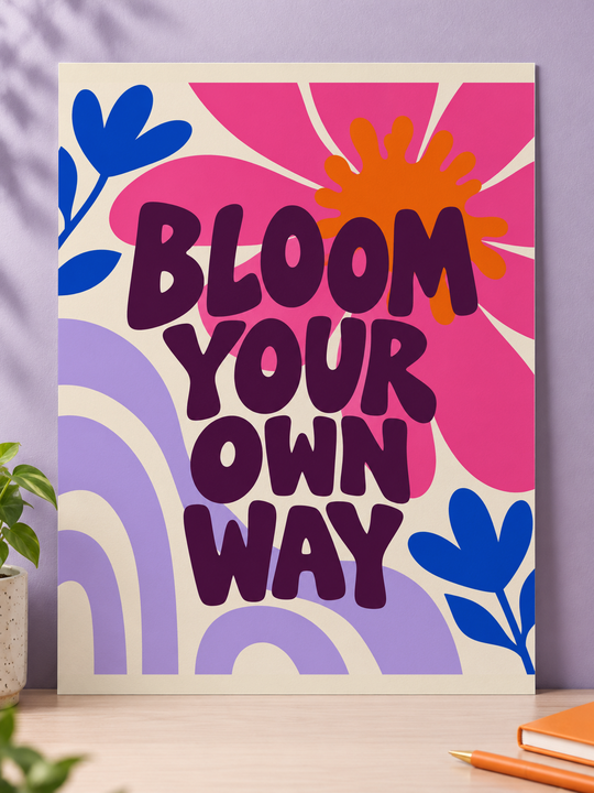 Colorful design on Matte Poster 3:4 portrait - Lavender Workspace, Lavender Workspace
