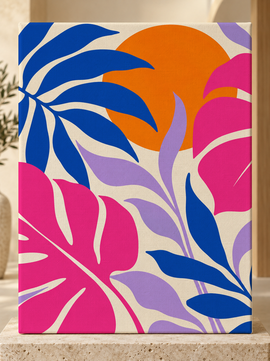 Colorful design on Stretched Canvas 3:4 portrait - Gallery Pedestal, Gallery Pedestal