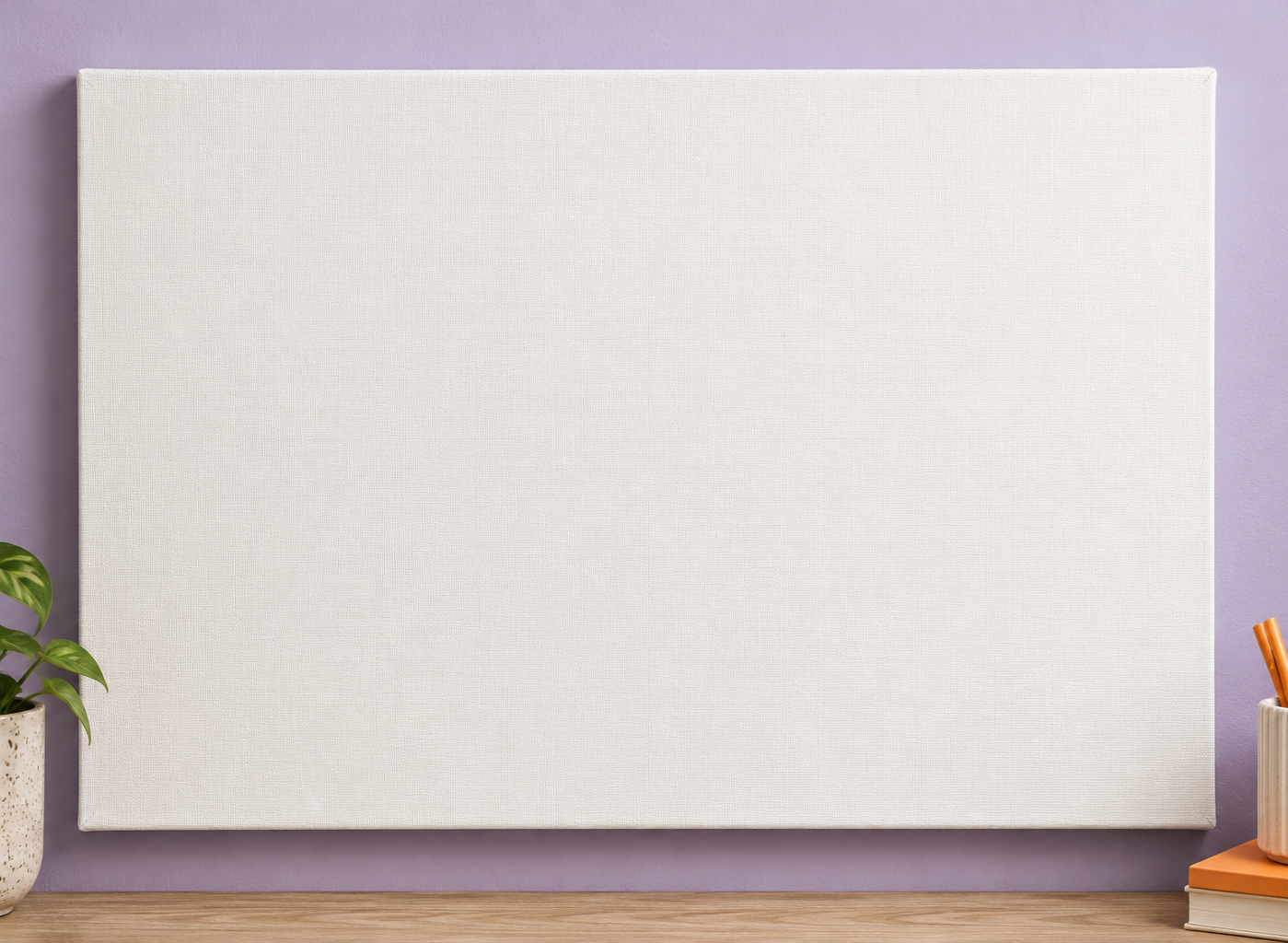 Colorful design on Stretched Canvas 3:2 landscape - Lavender Workspace, Lavender Workspace
