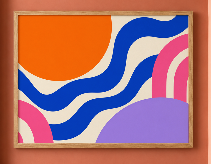 Colorful design on Framed Poster 4:3 landscape - Coral Niche, Coral Niche