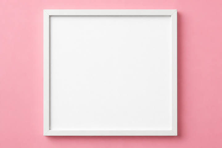 White Framed Poster - Pink Gallery Mockup mockup template