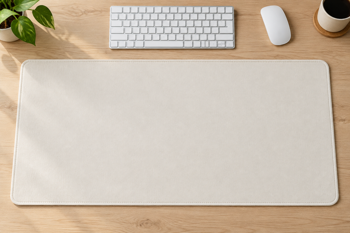 Desk Mat, blank product shown in overhead desktop view.