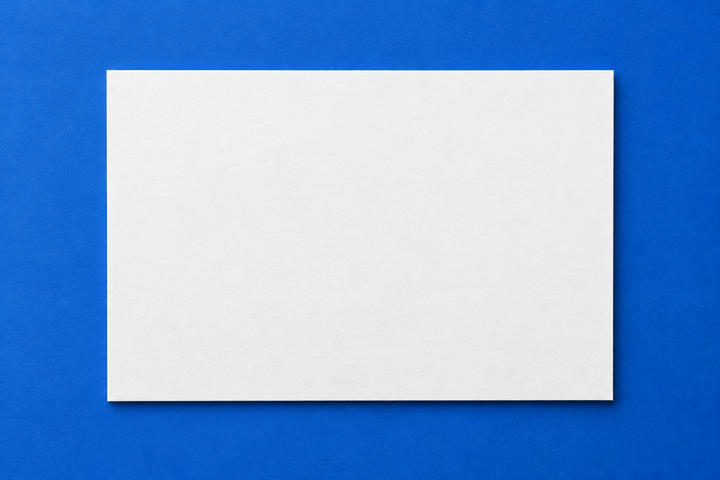 Postcard - Cobalt Flat Lay Mockup mockup template