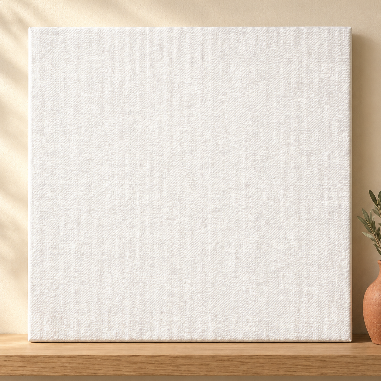 Colorful design on Stretched Canvas 1:1 square - Sunny Shelf, Sunny Shelf
