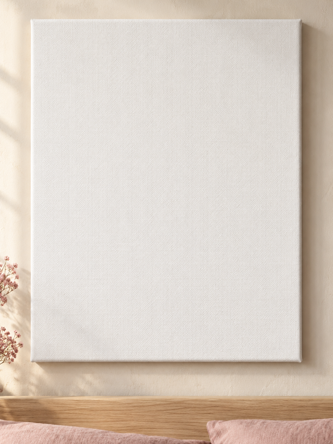 Colorful design on Stretched Canvas 11:14 portrait - Quiet Bedroom, Quiet Bedroom