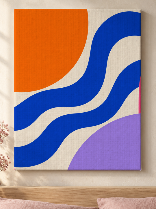 Colorful design on Stretched Canvas 11:14 portrait - Quiet Bedroom, Quiet Bedroom