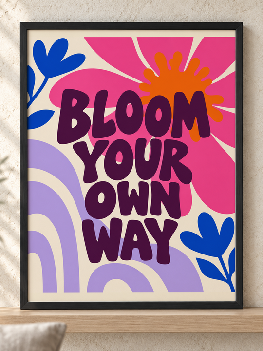 Colorful design on Framed Poster 3:4 portrait - Stone Reading Nook, Stone Reading Nook