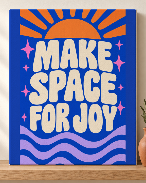 Colorful design on Stretched Canvas 4:5 portrait - Sunny Shelf, Sunny Shelf