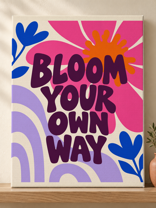 Colorful design on Stretched Canvas 3:4 portrait - Sunny Shelf, Sunny Shelf