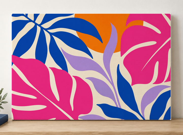 Colorful design on Stretched Canvas 3:2 landscape - Oak Console, Oak Console