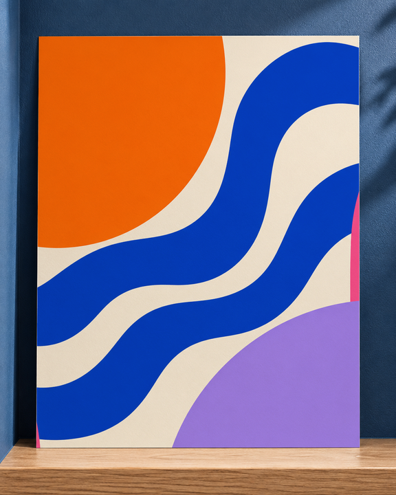 Colorful design on Matte Poster 4:5 portrait - Cobalt Alcove, Cobalt Alcove