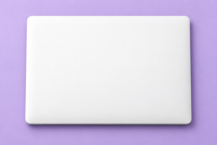 Laptop Skin - Lavender Desk Mockup mockup template