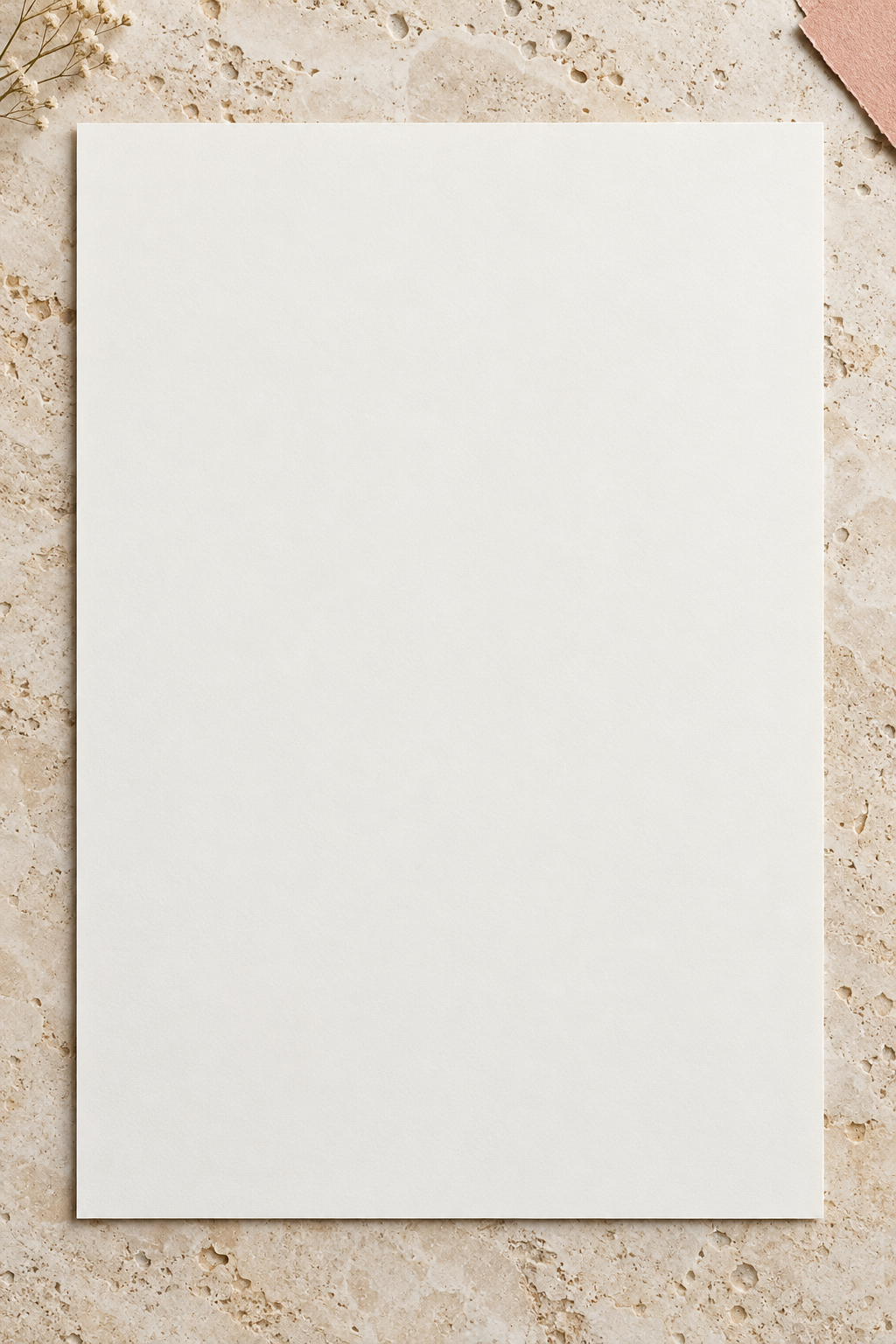 Colorful design on Matte Poster 2:3 portrait - Travertine Flat Lay, Travertine Flat Lay