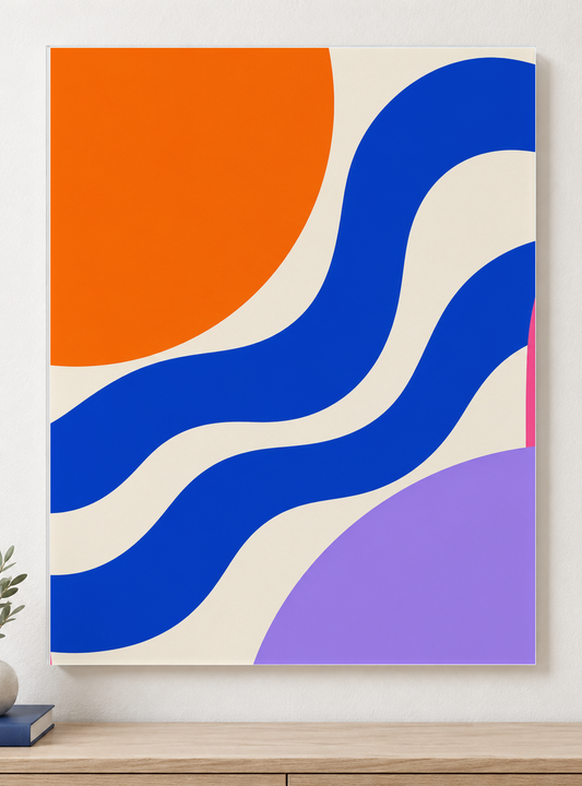 Colorful design on Acrylic Print 11:14 portrait - Oak Console, Oak Console